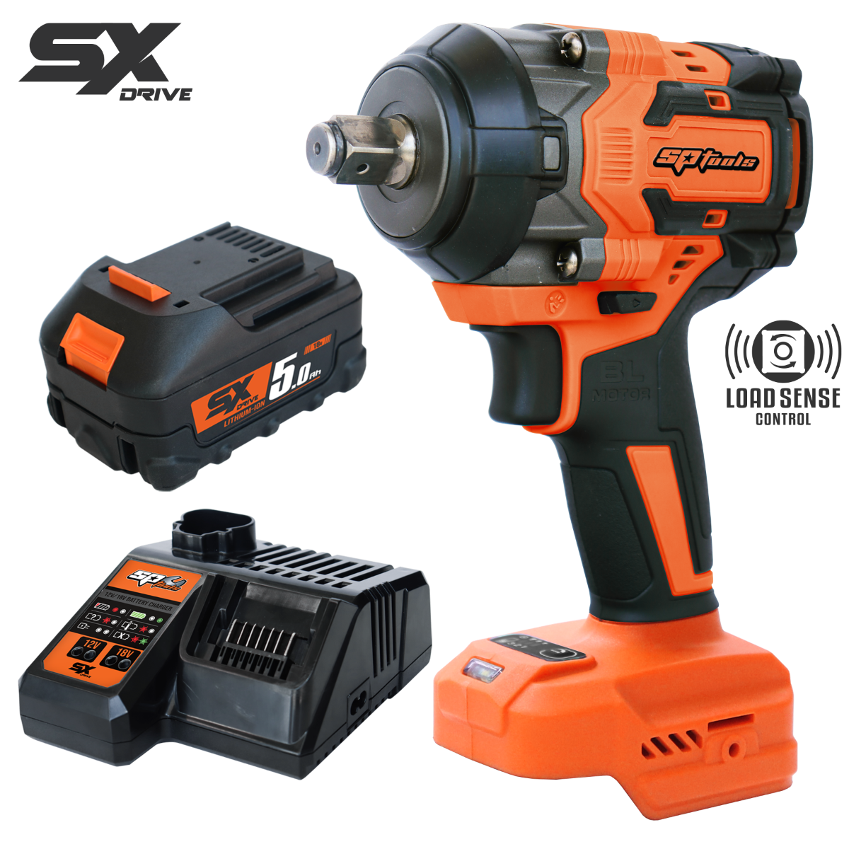 SP Tools 18v 1/2in Brushless Impact Wrench Kit - 5.0Ah - SX Drive | SP83126S (Q4 2026 bonus kit)