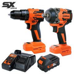 SP Tools 18v Cordless Combo Pack - Brushless Impact Wrench & Hammer Drill Driver - SX Drive | SP83400 (Q4 2026 bonus kit)