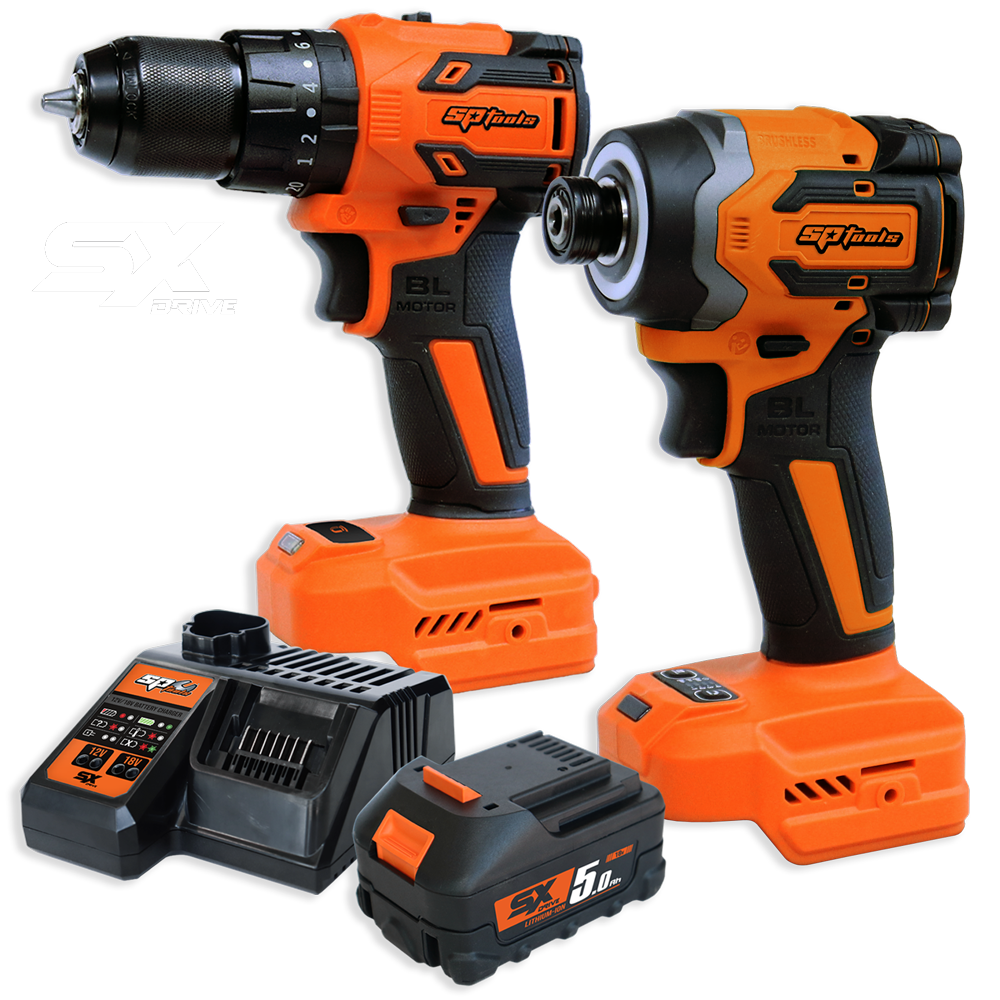 SP Tools 18v Cordless Combo Pack - Brushless Impact Driver & Hammer Drill Driver - SX Drive | SP83405 (Q4 2026 bonus kit)