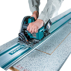 Makita - 40V Max Brushless AWS 165mm (6-1/2") Plunge Cut Circular Saw - Includes 2 x 4.0Ah Batteries & Single Port Rapid Charger 2x Makpac Case Type 4 & 1400m Guide Rail AWS Receiver Included | SP001GM201T