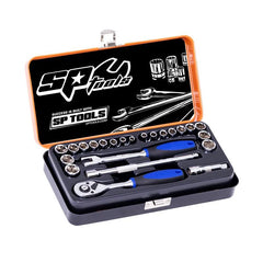 SP Tools - 1/4" Dr Socket Set - Metric/SAE - 6pt - 23pc - Black Series | SP20102X