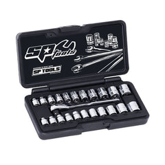 SP Tools - 1/4" Drive Socket Set 6 Point Low Profile 23 Piece Metric/SAE | SP20121
