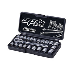 SP Tools - 3/8" Drive Socket Set 12 Point Low Profile 22 Piece Metric/SAE | SP20220
