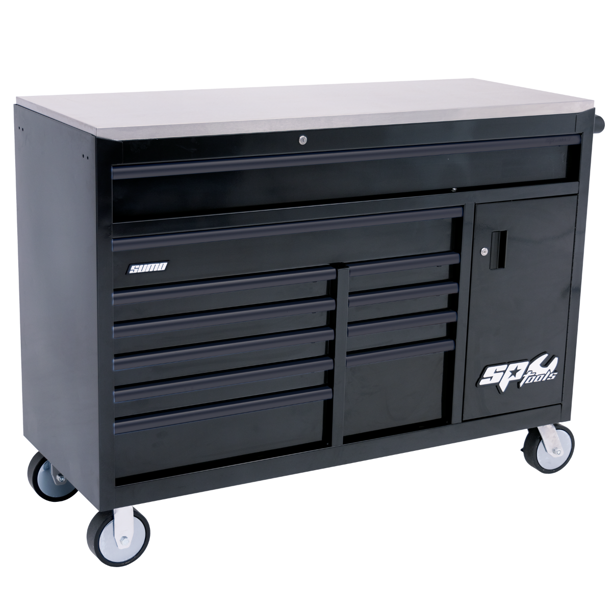 SP Tools - Roller Cabinet Sumo Series Tool Cupboard 12 Drawer Black | SP40095