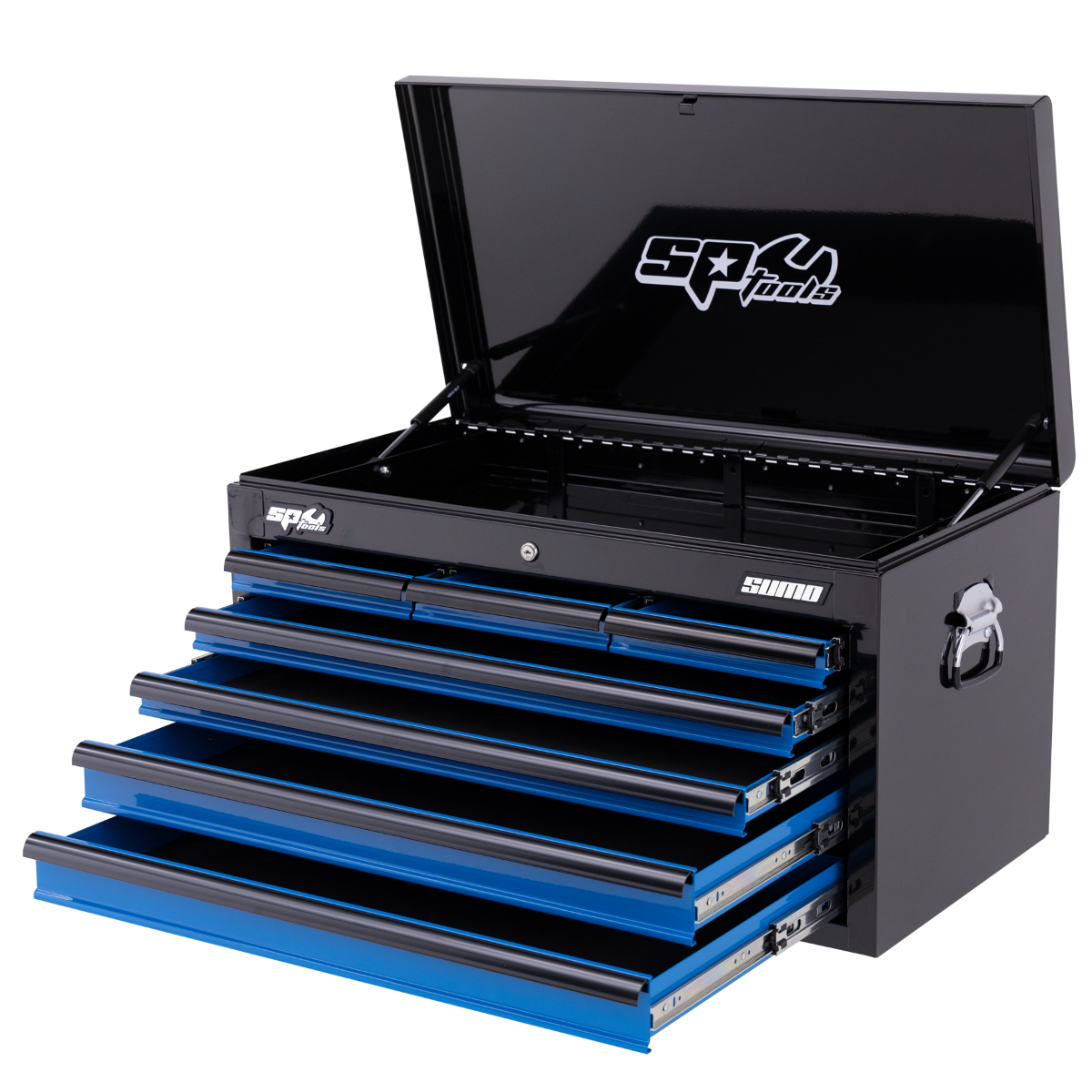 SP Tools - Sumo Series Tool Box - 7 Drawer - Black/Blue Drawers | SP40121