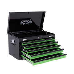 SP Tools - Sumo Series Tool Box - 7 Drawer - Black/Green Drawers | SP40122