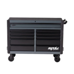 SP Tools - 58" Apex Series Roller Cabinet - 11 Drawer - Grey/Black | SP40640GY