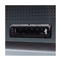 SP Tools - 69" Apex Series Power Workstation Combo with Side Cabinet & Powerboard - Grey/Black | SP40655GY
