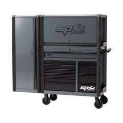 SP Tools - 69" Apex Series Power Workstation Combo with Side Cabinet & Powerboard - Grey/Black | SP40655GY