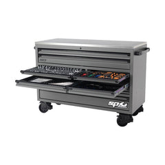 SP Tools - 465pc Metric/SAE Tool Kit - USA Sumo Series 59" Roller Cabinet - Matte Grey | SP50807GY