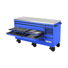 SP Tools - 465pc Metric/SAE Tool Kit - USA Sumo Series 73" Roller Cabinet - Blue | SP50827BL