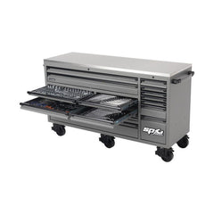 SP Tools - 465pc Metric/SAE Tool Kit - USA Sumo Series 73" Roller Cabinet - Matte Grey | SP50827GY