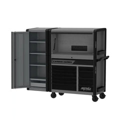 SP Tools Toolkit Metric/SAE With 42 Series R/C Hutch & Locker 12 Drawer Grey Carbon Foamed 278 Piece - SP59562X