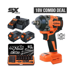 SP Tools - 18V 1/2" Dr Brushless Impact Wrench Kit - 5.0Ah X2 - SX Drive | SP83126LE
