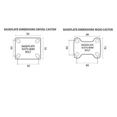 Richmond Rolling Solutions - S5515B SWIVEL S/STEEL DUROLITE | 061SSIS5515B