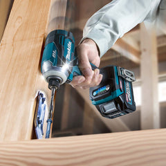 Makita - 40V Max Brushless Impact Driver 4 Stages + T-Modes + Wood Mode & Bolt Modes - Tool Only | TD001GZ