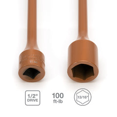 Action - 13/16" x 1/2" Drive 6-point Imperial Torque Limited Impact Socket - Brown (135nm) | 68022M26