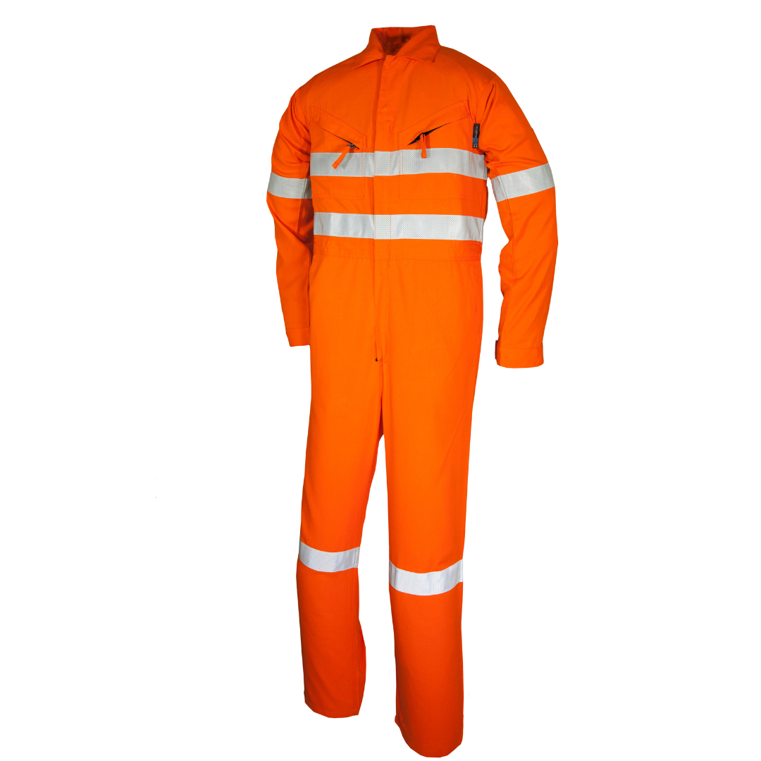 Elliotts - Tecasafe® Coverall 7.0oz - Orange w/solid Tape ST Kit (Pack of 1) | TSTCA700ORT1STKIT