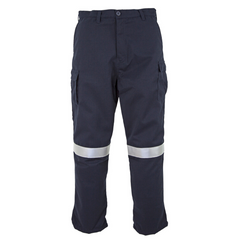 Elliotts - Tecasafe Cargo Trousers 5.8oz - Navy, w/Tape. Size 137R (Pack of 1) | TSTRS580NAT1P137R