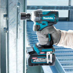 Makita - 40V Max Brushless 1/2" Impact Wrench - Includes 2 x 4.0Ah Batteries Single Port Rapid Charger & Makpac Case Type 2 | TW004GM201