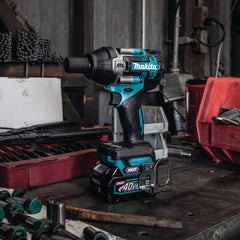 Makita - 40V Max Brushless 1/2" Mid-Torque Impact Wrench - Includes 2 x 4.0Ah Batteries Rapid Charger & Makpac Case Type 3 | TW007GM201