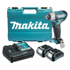 Makita - 12V Max 3/8" Impact Wrench Kit - Includes 2 x 1.5Ah Batteries & Charger | TW140DWYE