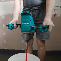 Makita - 40V Max Brushless Paddle Mixer M14 Shaft - Includes 4.0Ah Battery & Single Port Rapid Charger | UT001GM102