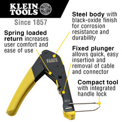 Klein Tools - Comp Crimper - Compact F-Connector | A-VDV212-008SEN