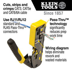 Klein Tools - Pass Thru Rj45 Racheting Compact Crimp | A-VDV226-110