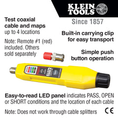 Klein Tools - Coax Explorer Tester | A-VDV512-100