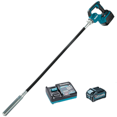 Makita - 40V Max Brushless 1200mm (38mm Dia.) Concrete Vibrator - Includes 1 x 4.0Ah Batteries & Single Port Rapid Charger | VR004GM101