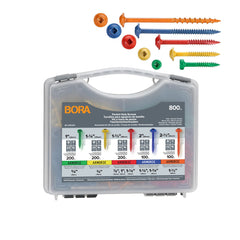 Bora Tools - 800-Piece Pocket-Hole Screw Kit Fine | BR-A180403