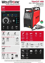 WeldTronic - TC401iCUT.P1 - Industrial Shed