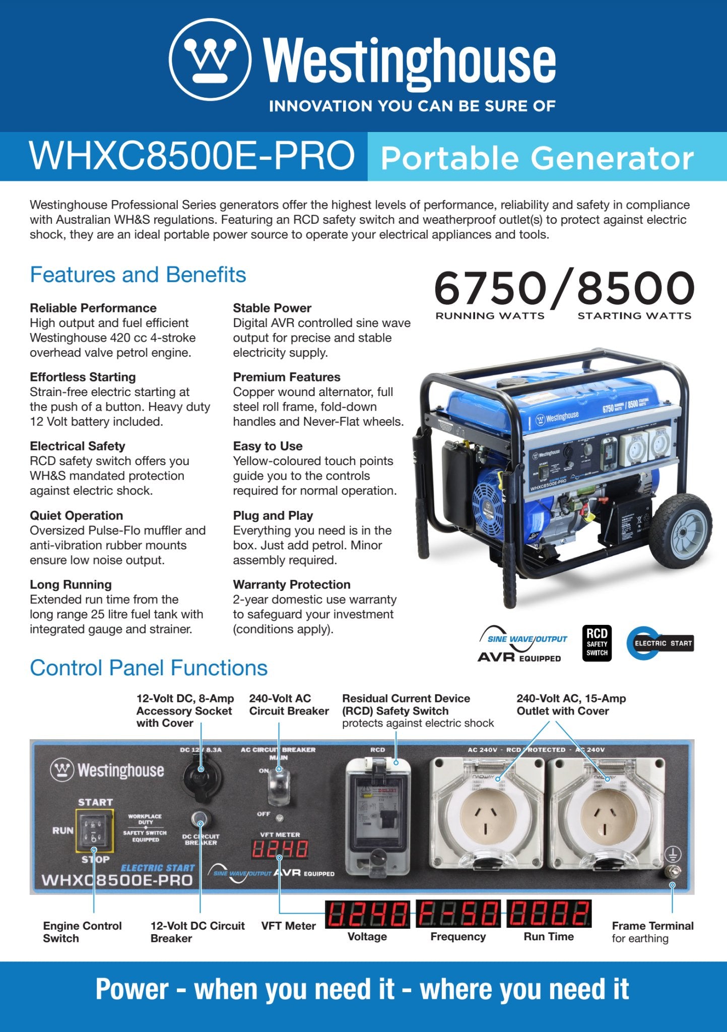 Westinghouse - WP - WHXC8500E - PRO - Industrial Shed