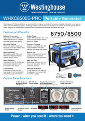Westinghouse - WP - WHXC8500E - PRO - Industrial Shed