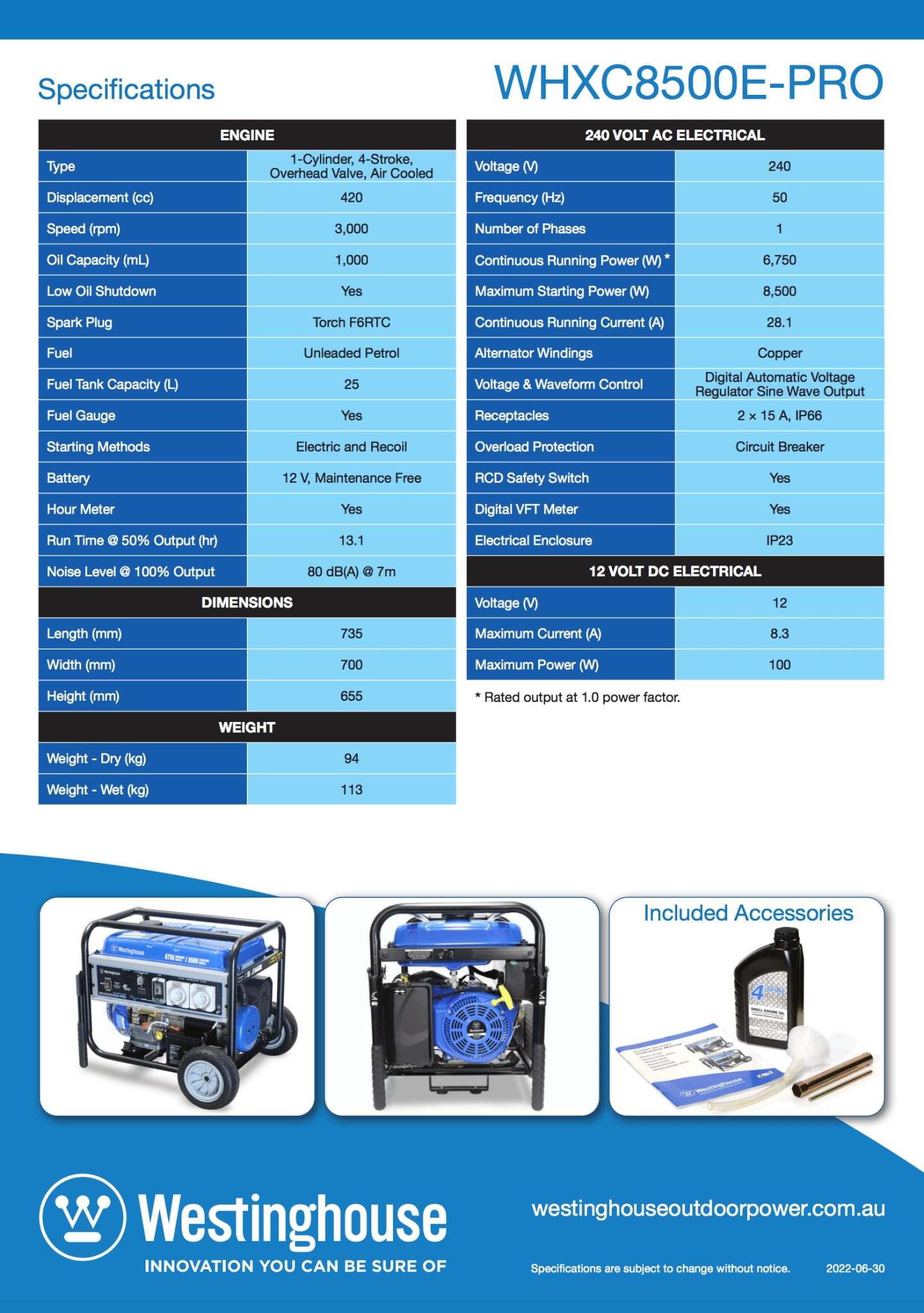 Westinghouse - WP - WHXC8500E - PRO - Industrial Shed