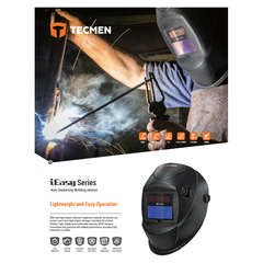 Weldtronic - TM. iEasy 600S Auto Helmet (Small).
Variable Shade 9-13 / Viewing Area 98x44 / 2 Sensor / Class 1112 / Black. | WH600.BK