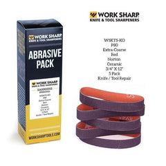WorkSharp Replacement Belt Pack, 5Piece P80 Ceramic, Shaping & Profiling, T/S WSKTS-KO | WSSA0003552